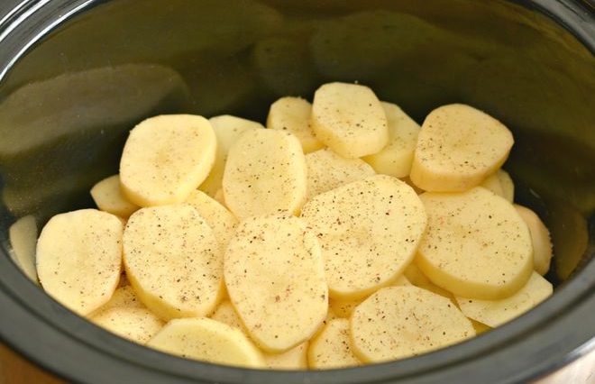 Dump potatoes in a slow cooker for this hearty and delicious treat