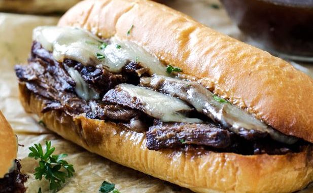 BEST SLOW COOKER FRENCH DIP SANDWICHES