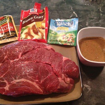 amazing and super easy pot roast in a slow cooker