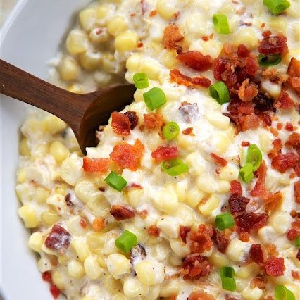 Slow Cooker Creamed Corn with Bacon
