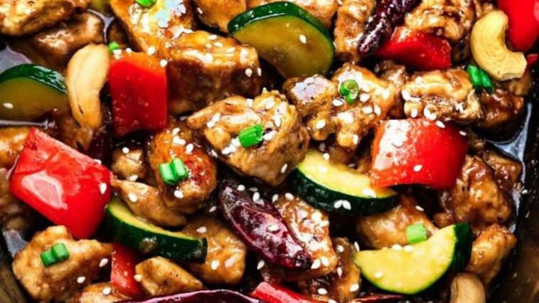 Skinny Slow Cooker Kung Pao Chicken