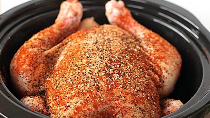 HOW TO MAKE A WHOLE CHICKEN IN A SLOW COOKER