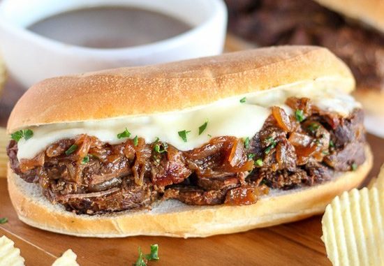 SLOW COOKER FRENCH DIP SANDWICHES