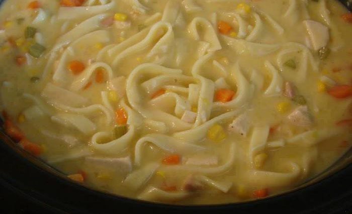 Crockpot Creamy Chicken Noodle Soup