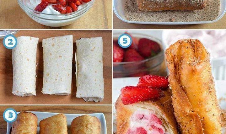Amazing Strawberry Cheesecake Chimichangas Recipe