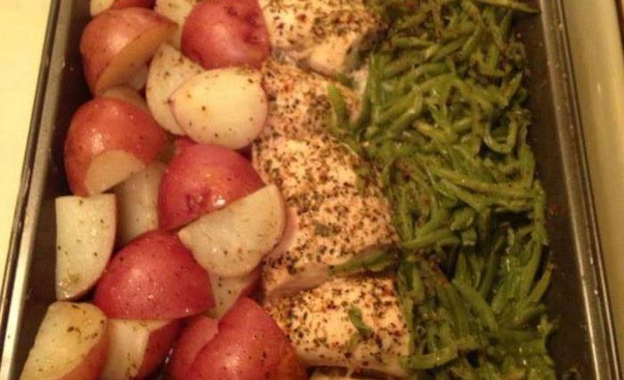 Baked Chicken with Green Beans and Potatoes