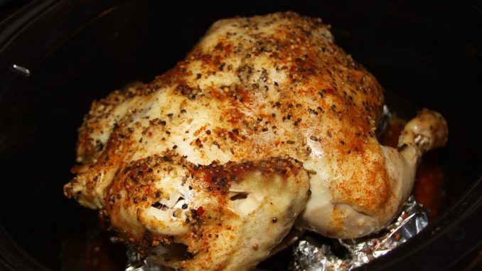 CROCK POT ROTISSERIE STYLE CHICKEN