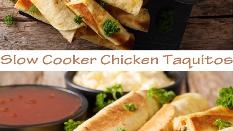 Slow Cooker Cream Cheese Chicken Taquitos