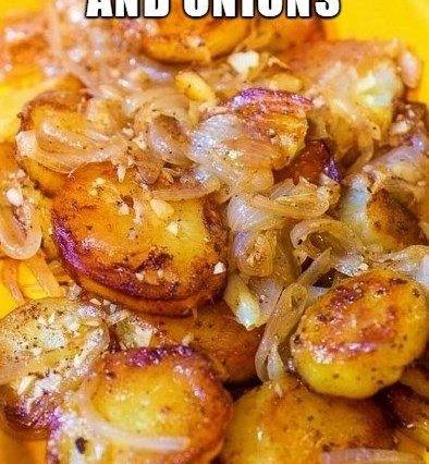 Fried potatoes and onions