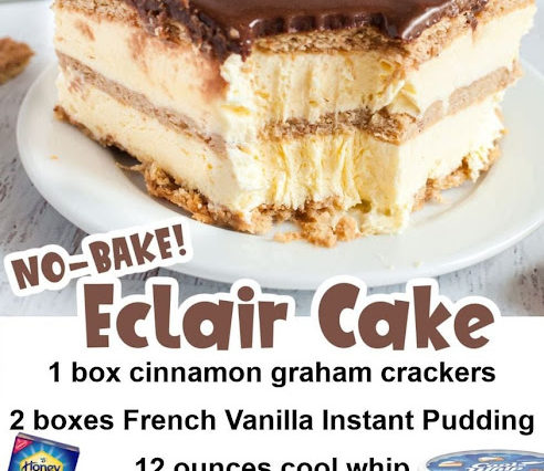 NO-BAKE ECLAIR CAKE !